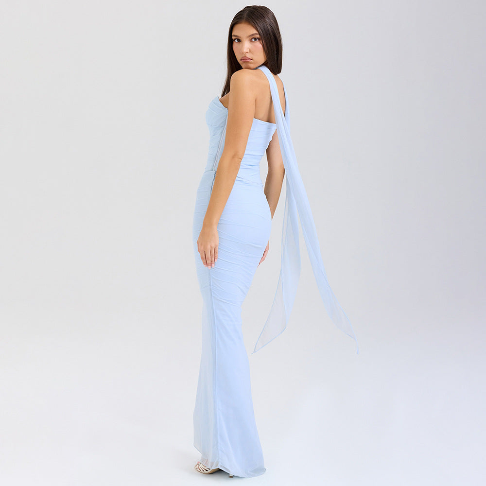 Zina | Robe du Soir en Maille Sculptée