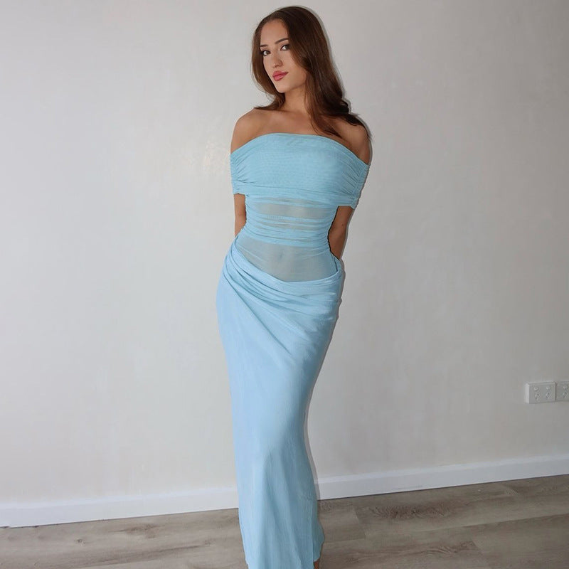 Bella | Robe Longue en Dentelle Asymétrique