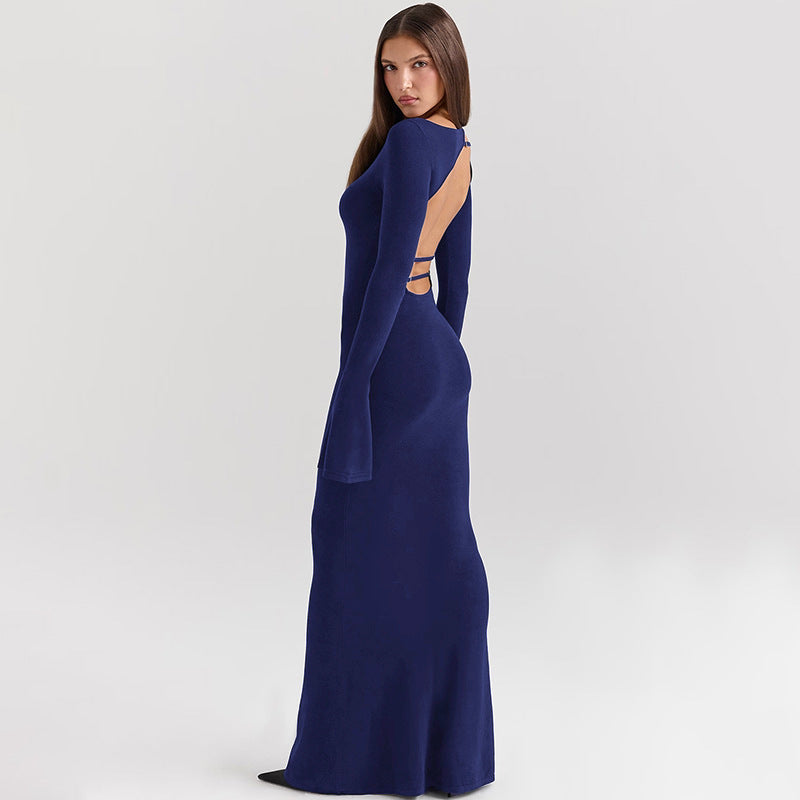 Sasha | Robe Longue Dos Dénudé Ajustée