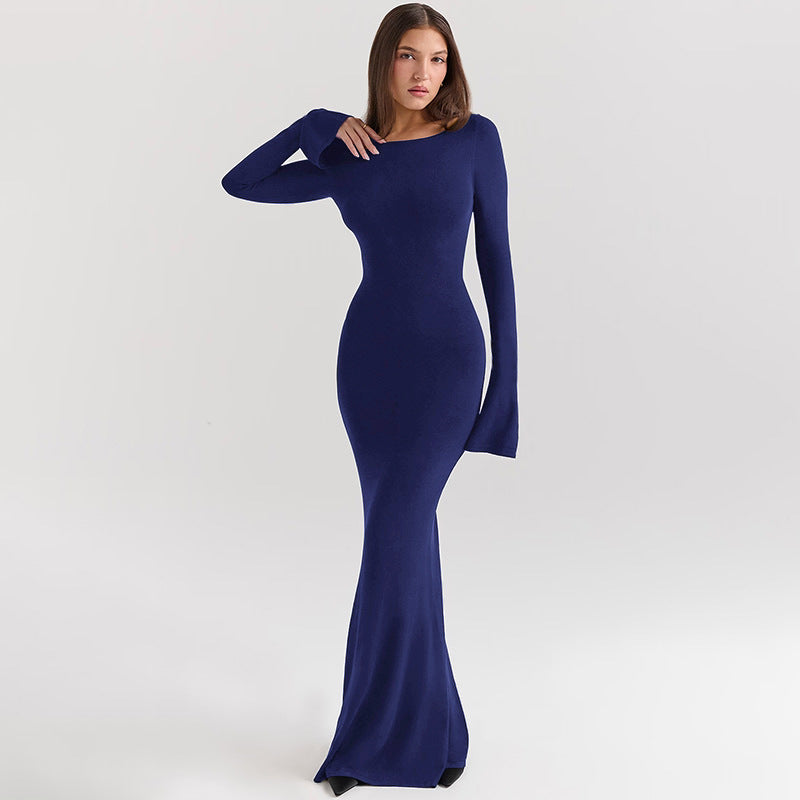 Sasha | Robe Longue Dos Dénudé Ajustée