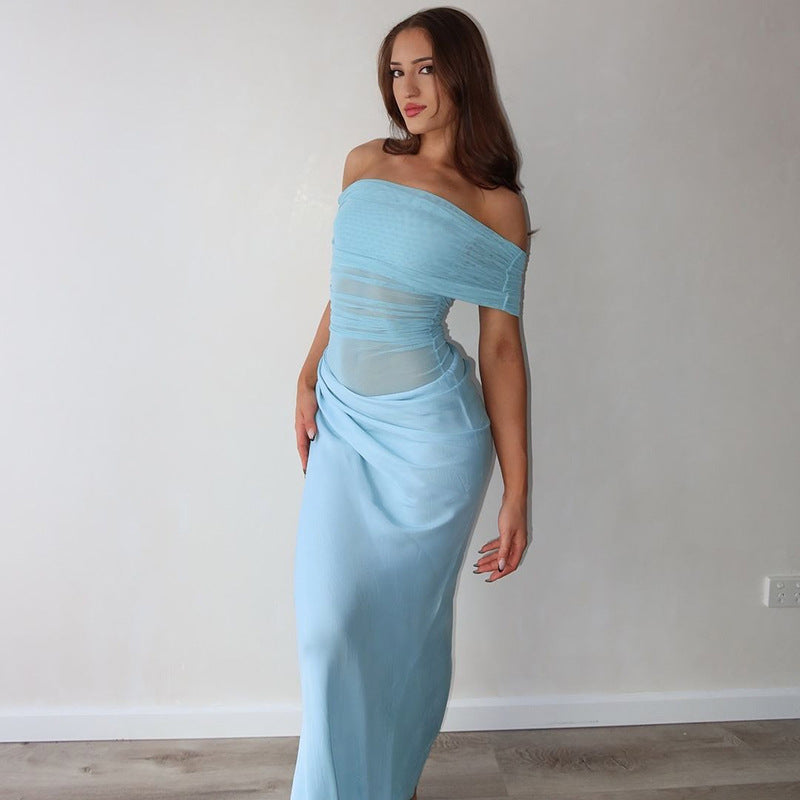 Bella | Robe Longue en Dentelle Asymétrique
