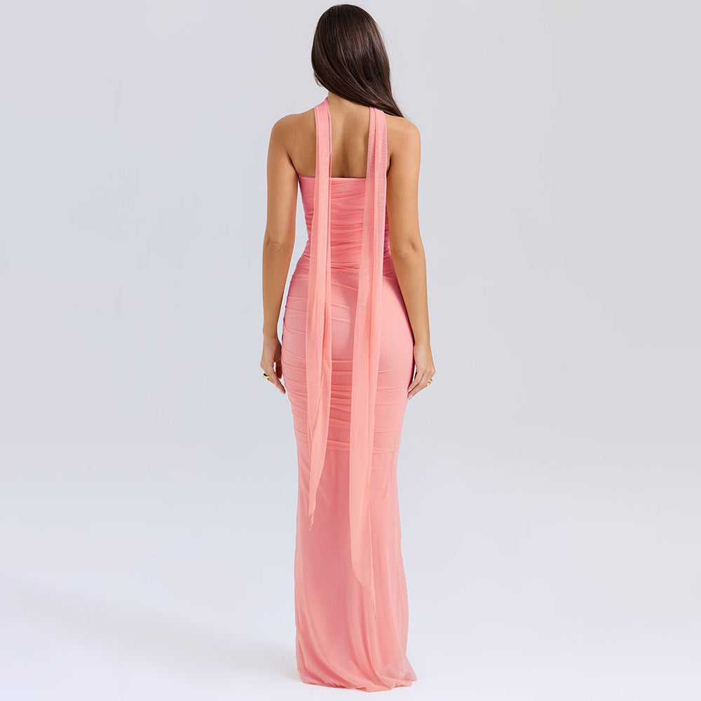 Zina | Robe du Soir en Maille Sculptée