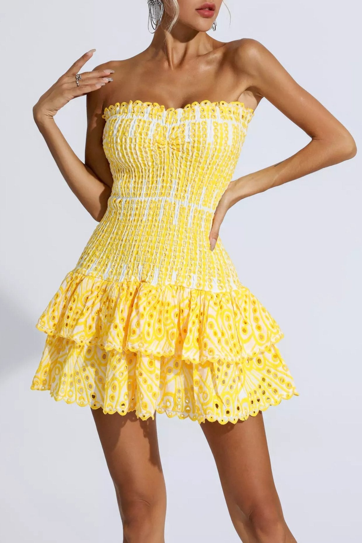 ESTHER | ROBE MINI À VOLANTS