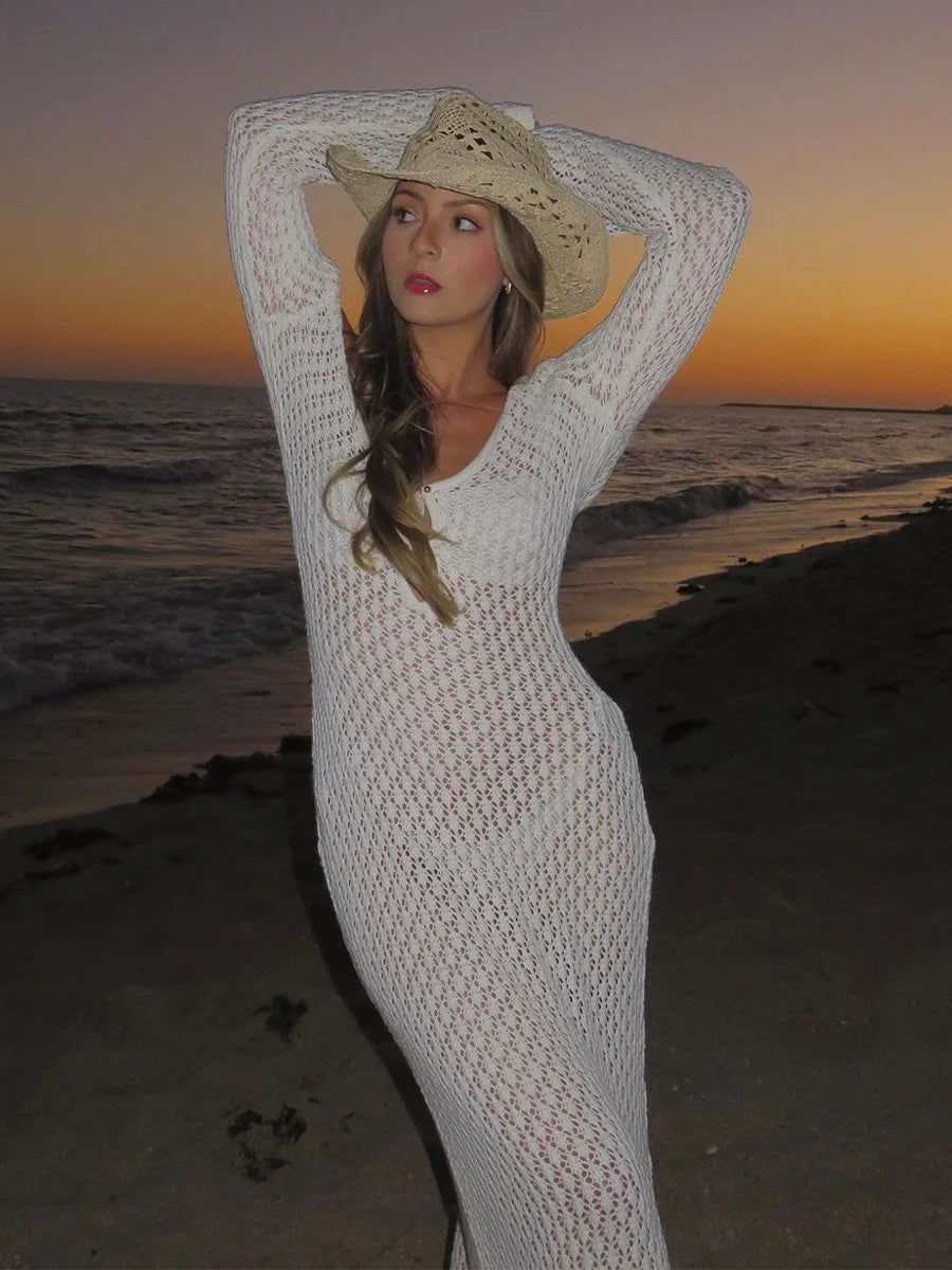 Lyra | Robe Longue Crochet Bohème