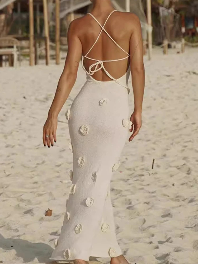 Ilona | Robe Longue Dos Nu à Fines Bretelles
