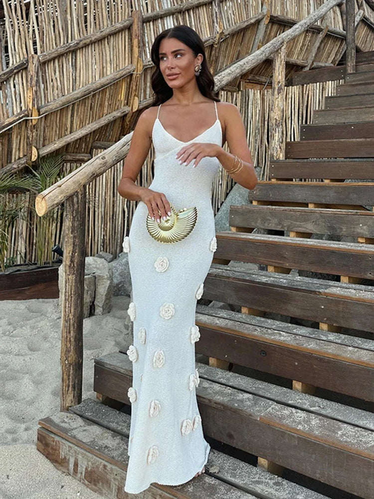 Ilona | Robe Longue Dos Nu à Fines Bretelles
