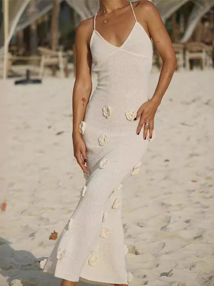Ilona | Robe Longue Dos Nu à Fines Bretelles