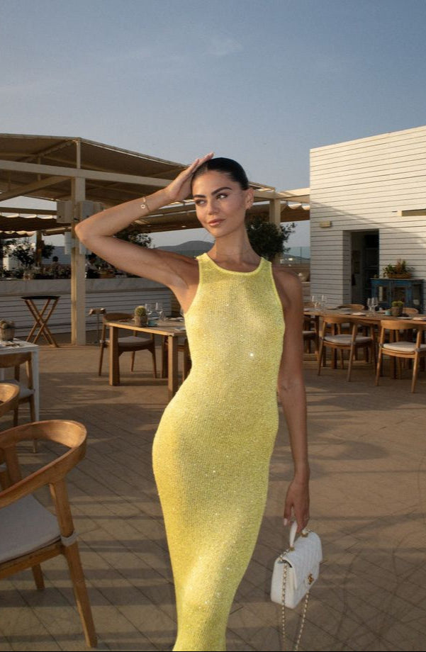 MAUDE | ROBE LONGUE SANS MANCHES