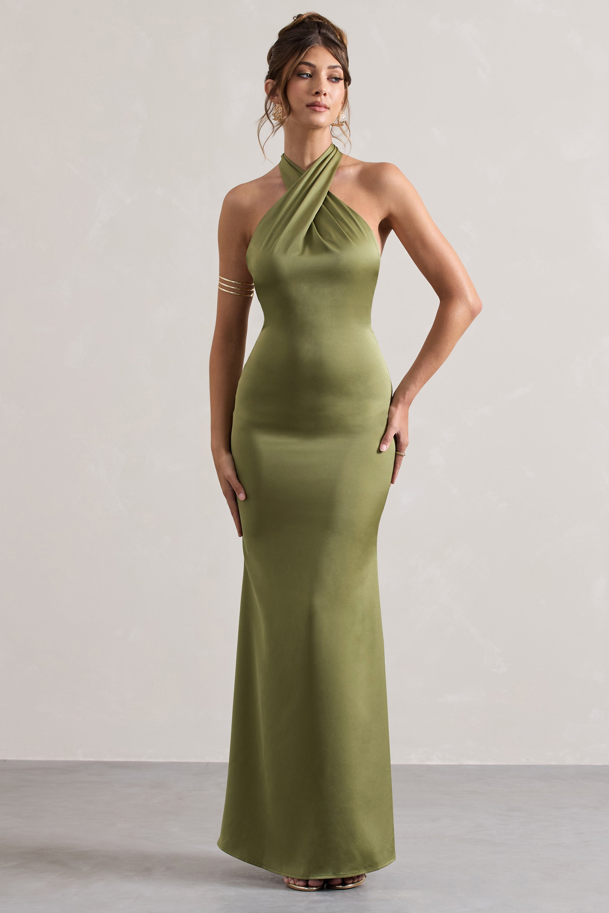 Karrie | Robe Longue Dos Nu Satinée