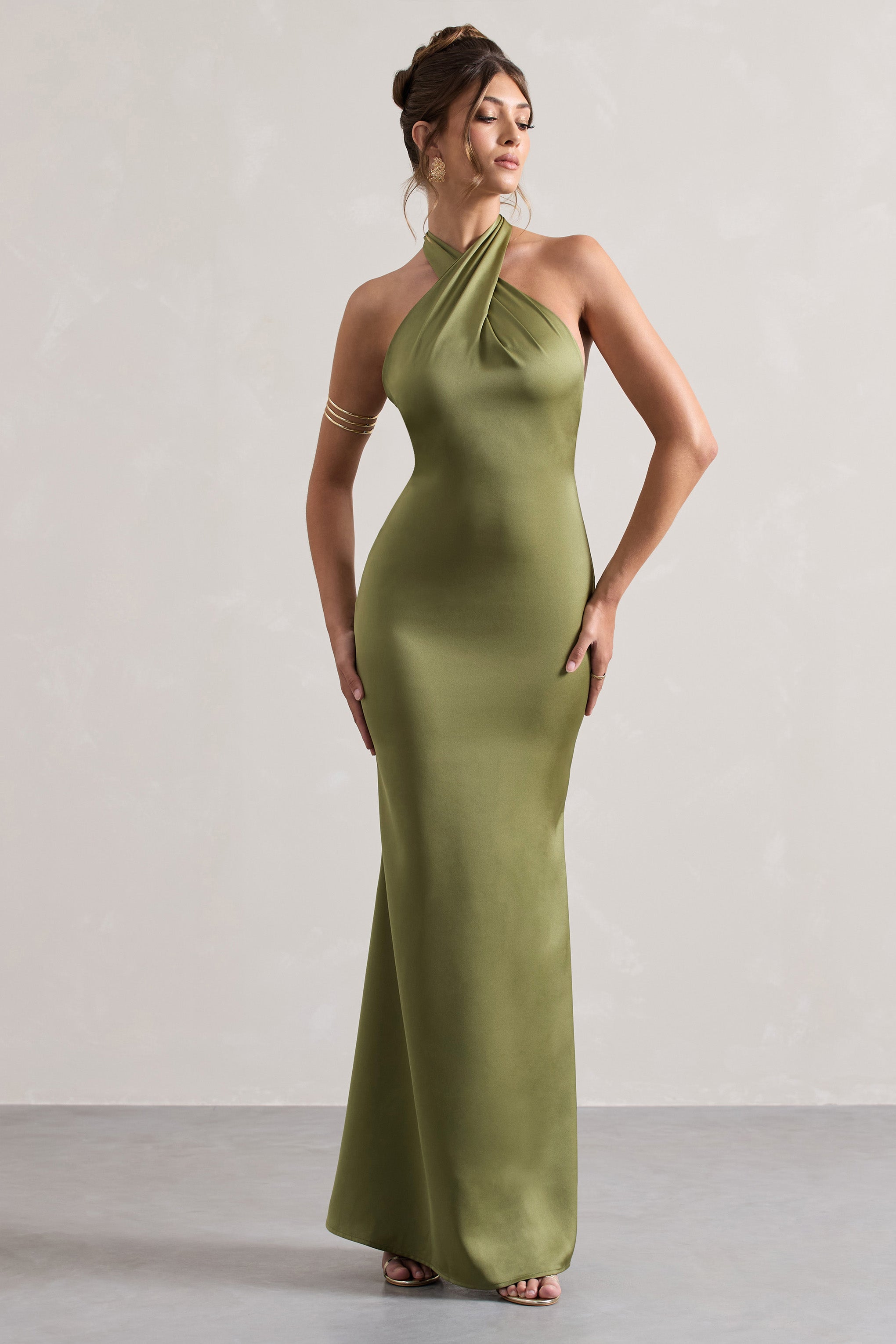 Karrie | Robe Longue Dos Nu Satinée