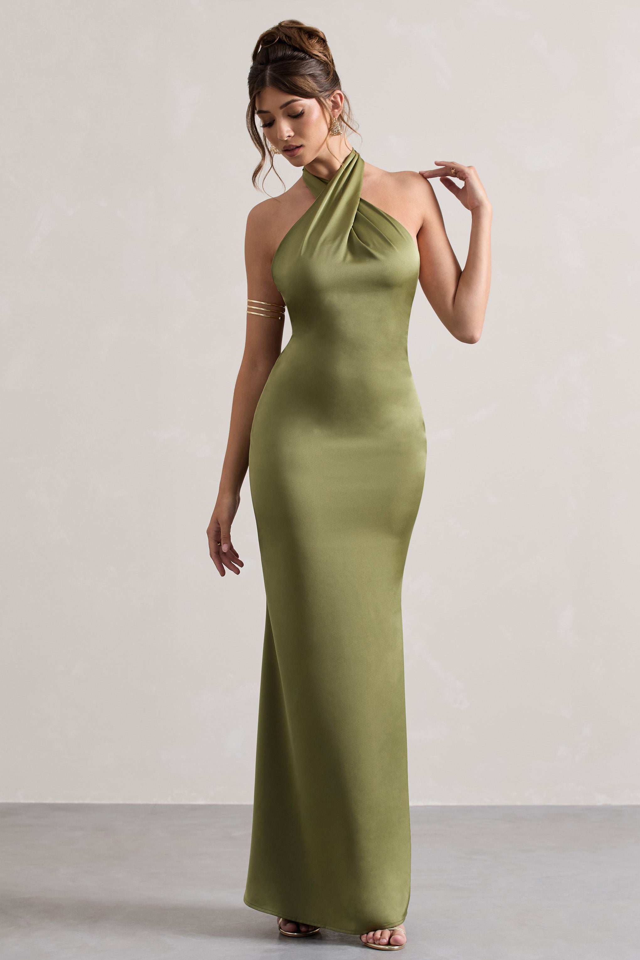 Karrie | Robe Longue Dos Nu Satinée