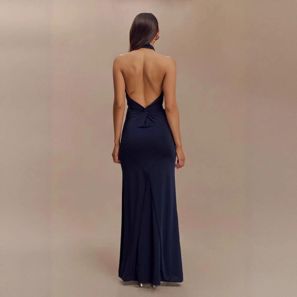 Faera | Robe Longue Dos Nu Drapée