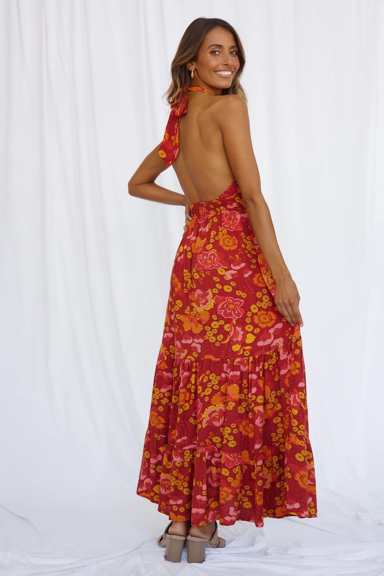 Silene | Robe Longue Fendue Dos Nu