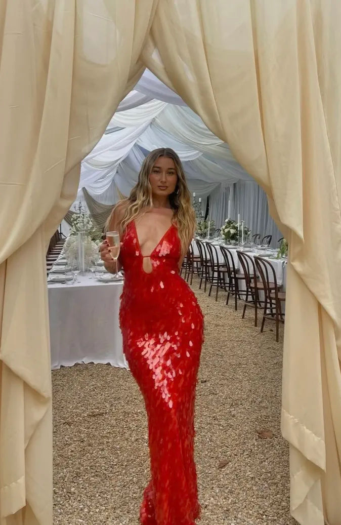 Isla | Robe à Paillettes Dos Nu