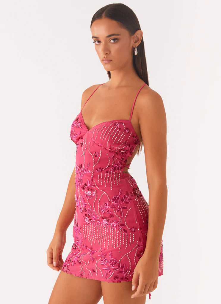 Alma | Robe Sans dos en Sequins Brodés