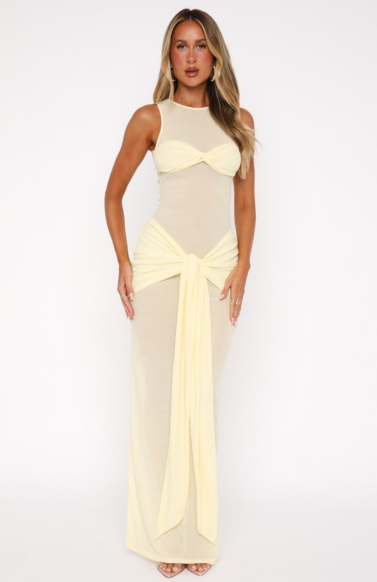 Nadine | Robe Longue Transparente Maille