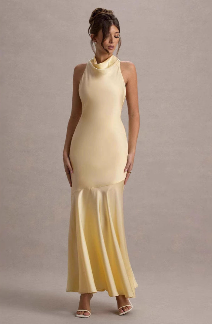 Elya | Robe Longue Évasée Dos Nu
