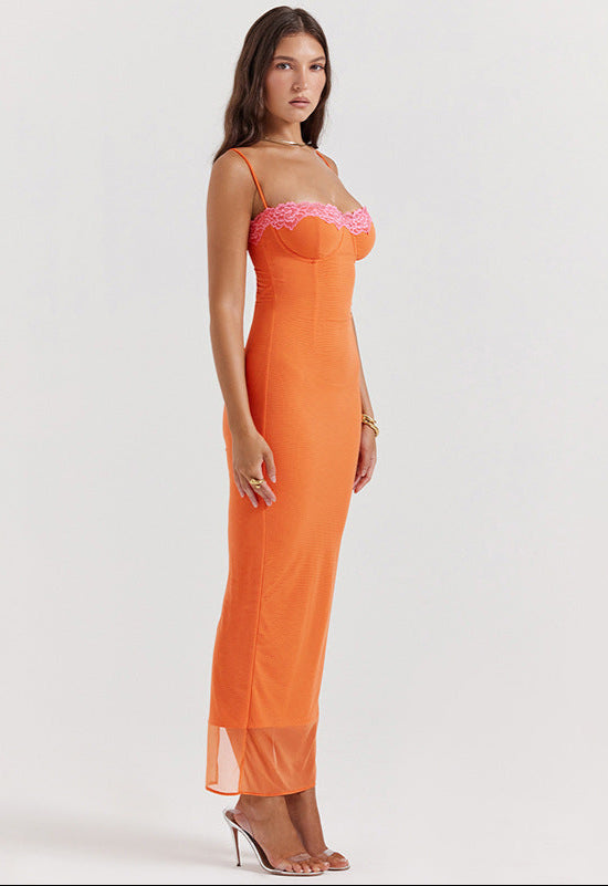 Nina | Robe Longue Bustier Dentelle