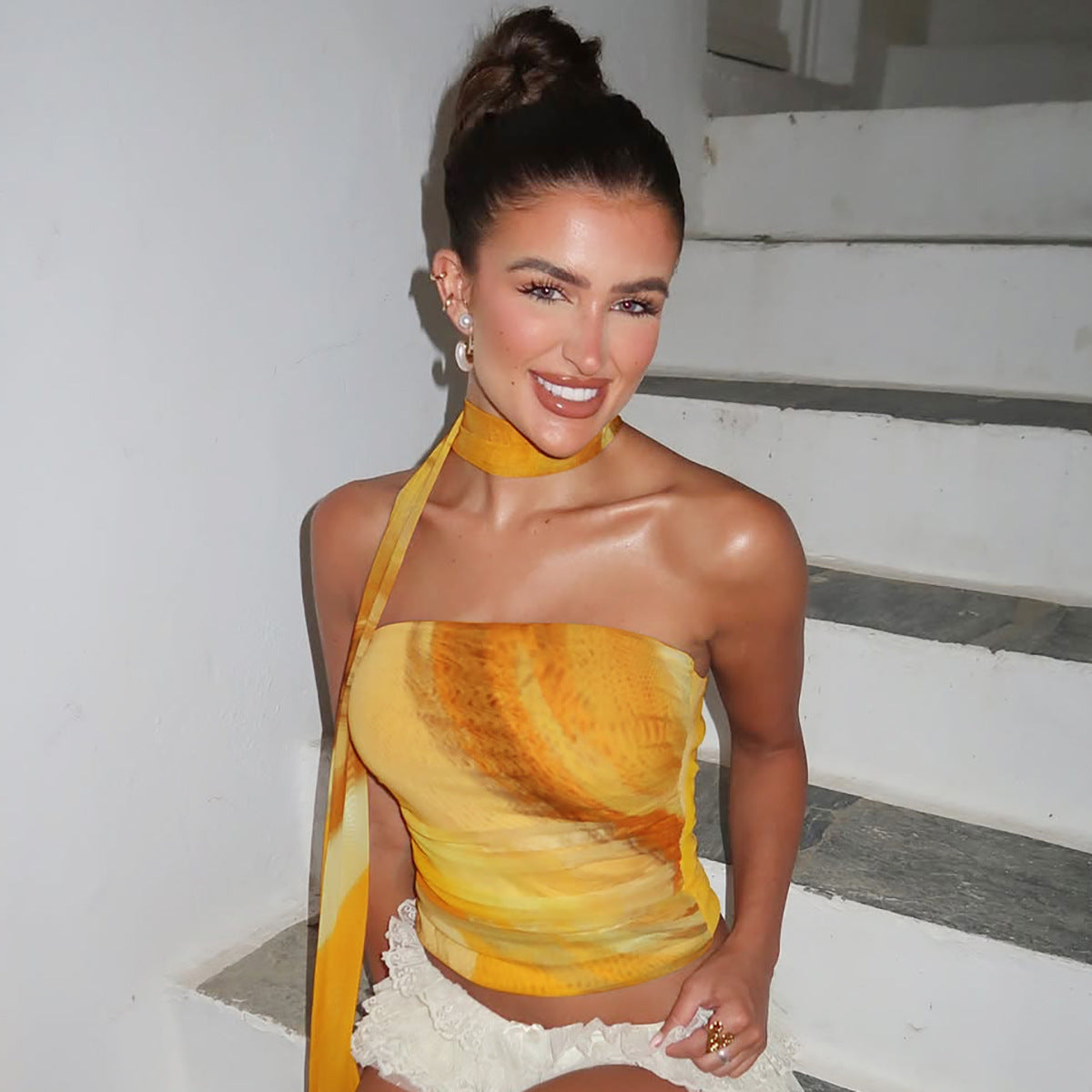Wanya | Haut Bustier Imprimé Foulard