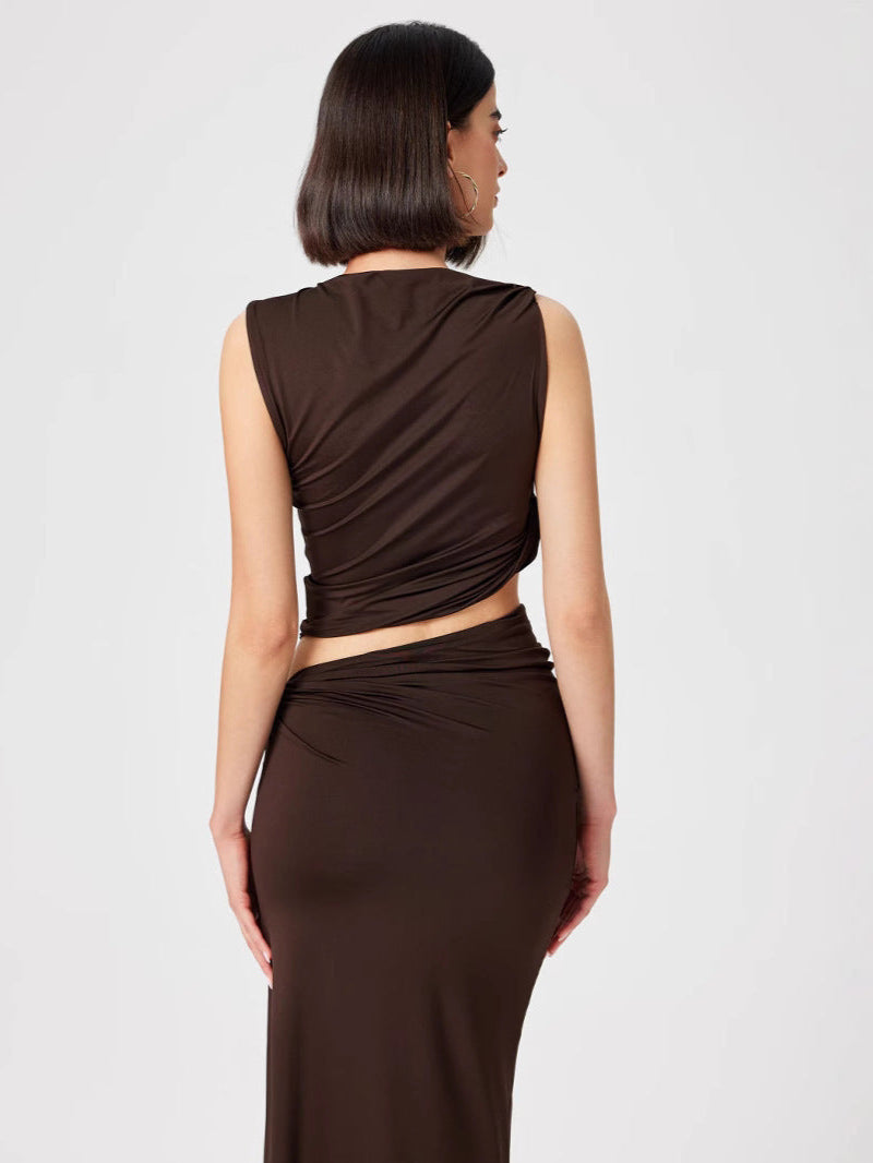 Naia | Ensemble Deux Pièces Moulant Asymétrique