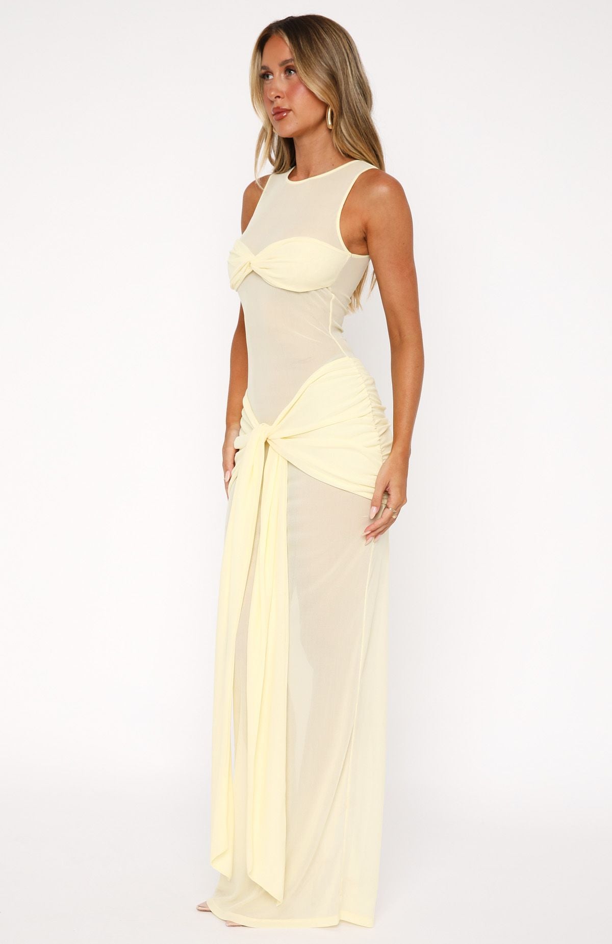 Nadine | Robe Longue Transparente Maille