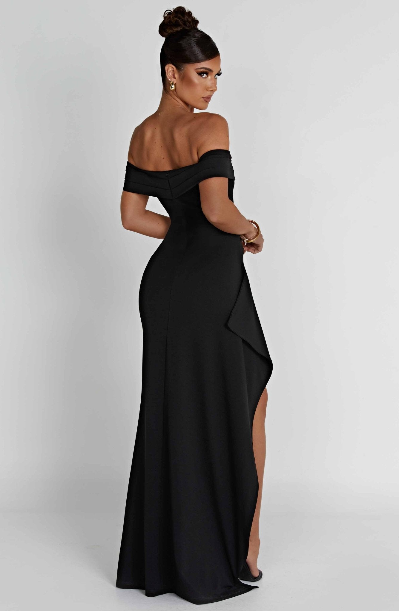 Alice | Robe Longue Fendue Épaules Dénudées