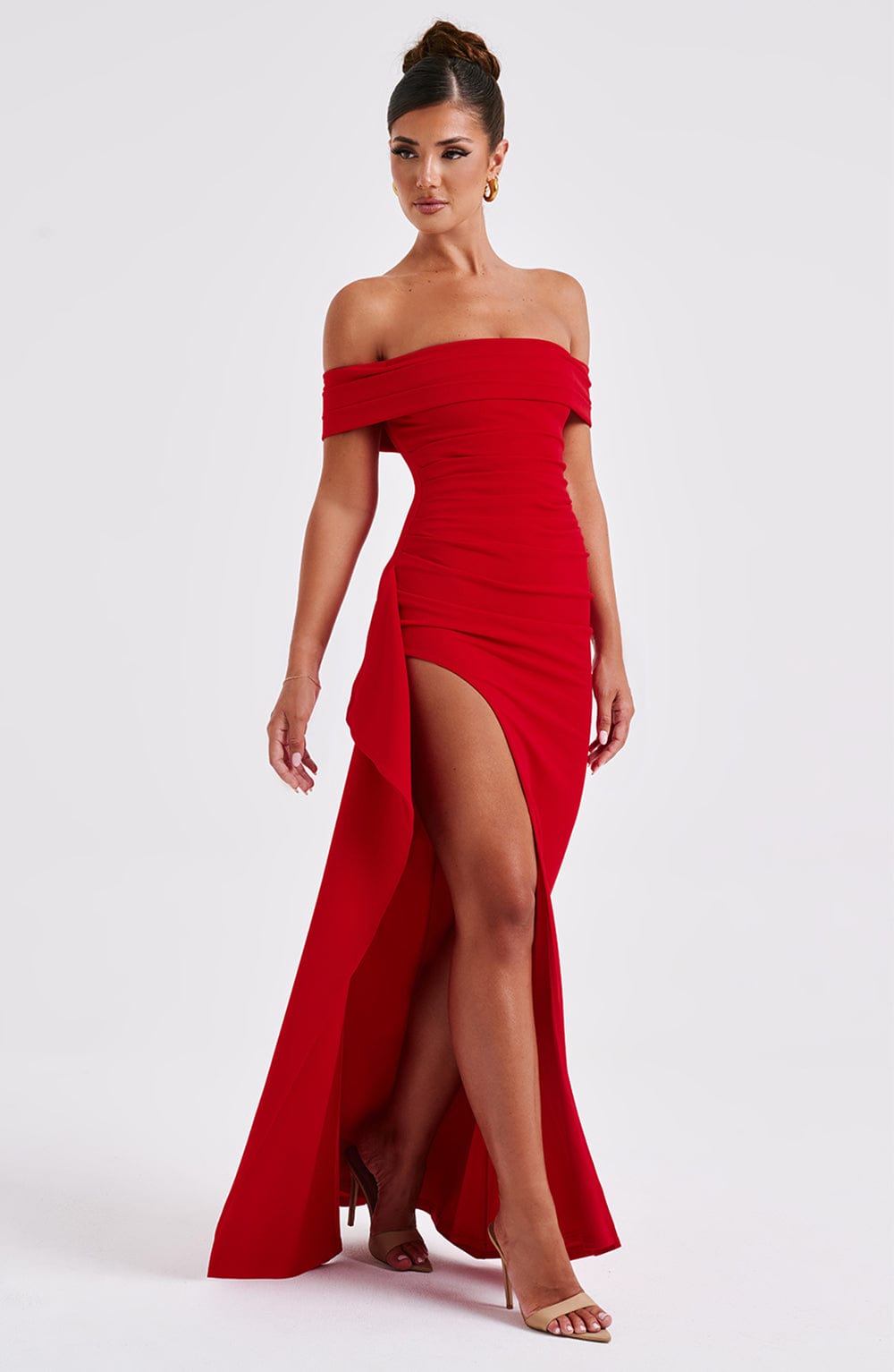 Alice | Robe Longue Fendue Épaules Dénudées