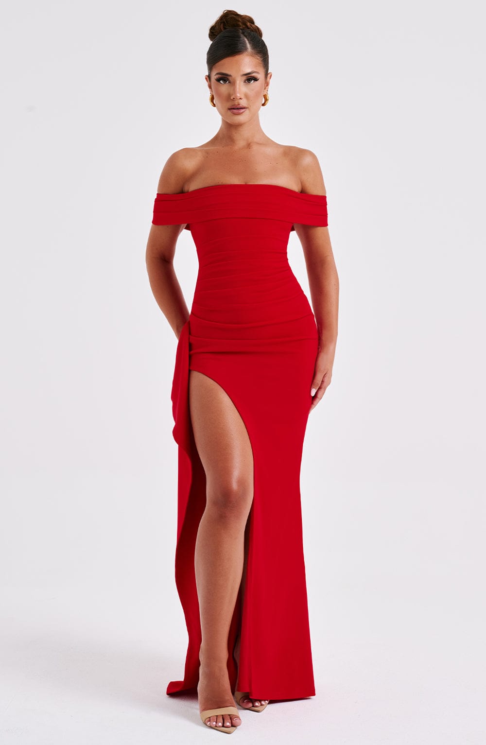 Alice | Robe Longue Fendue Épaules Dénudées